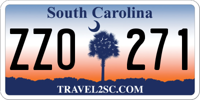 SC license plate ZZO271