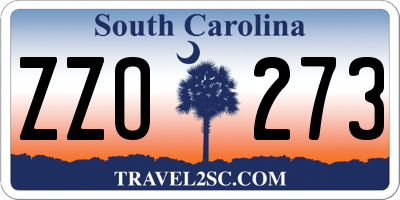 SC license plate ZZO273
