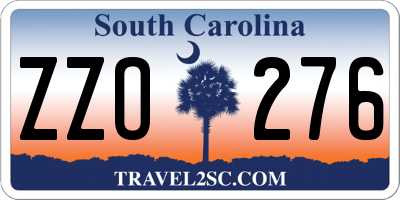 SC license plate ZZO276