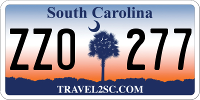 SC license plate ZZO277