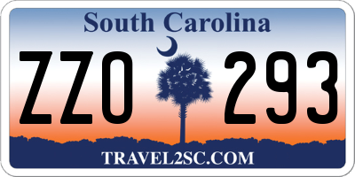 SC license plate ZZO293