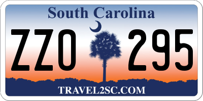 SC license plate ZZO295