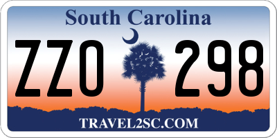 SC license plate ZZO298
