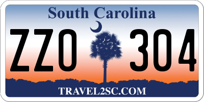 SC license plate ZZO304