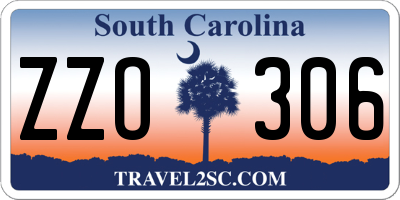SC license plate ZZO306
