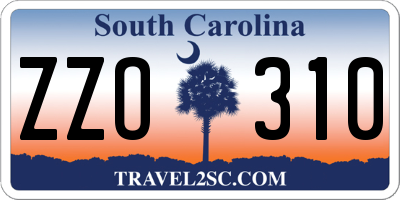 SC license plate ZZO310
