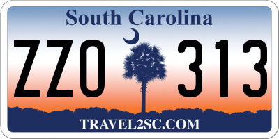 SC license plate ZZO313