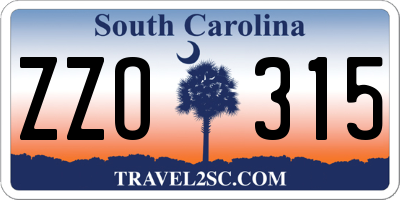 SC license plate ZZO315