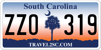 SC license plate ZZO319