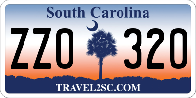 SC license plate ZZO320