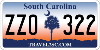 SC license plate ZZO322