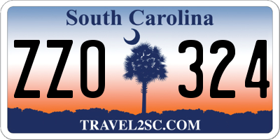 SC license plate ZZO324