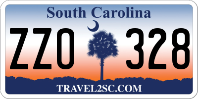 SC license plate ZZO328
