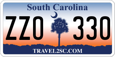 SC license plate ZZO330