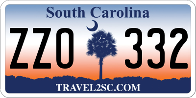 SC license plate ZZO332