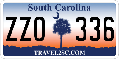 SC license plate ZZO336