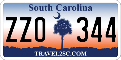 SC license plate ZZO344