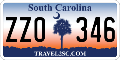 SC license plate ZZO346