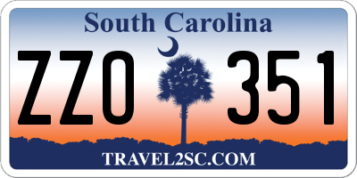 SC license plate ZZO351