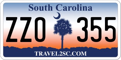 SC license plate ZZO355