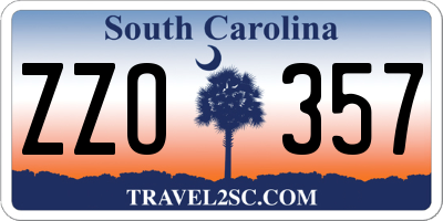 SC license plate ZZO357