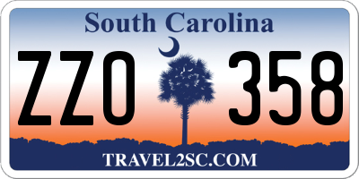 SC license plate ZZO358