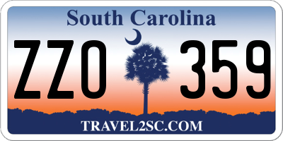 SC license plate ZZO359