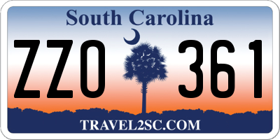 SC license plate ZZO361