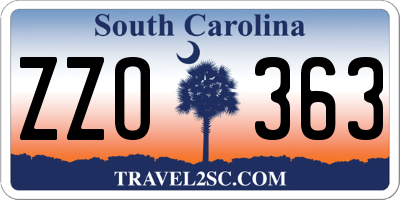 SC license plate ZZO363