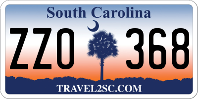 SC license plate ZZO368
