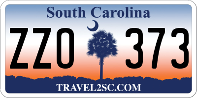 SC license plate ZZO373
