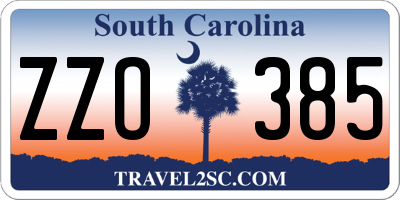 SC license plate ZZO385