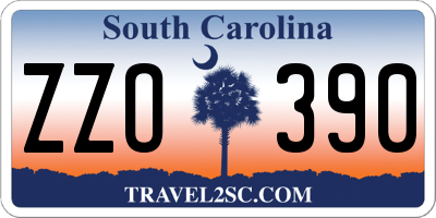 SC license plate ZZO390