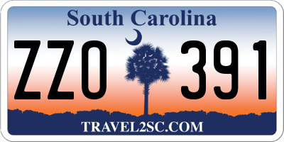 SC license plate ZZO391