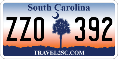SC license plate ZZO392