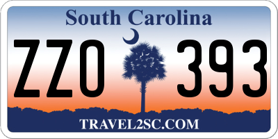 SC license plate ZZO393