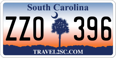 SC license plate ZZO396