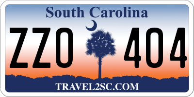 SC license plate ZZO404