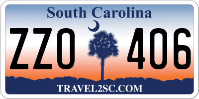 SC license plate ZZO406