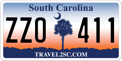 SC license plate ZZO411