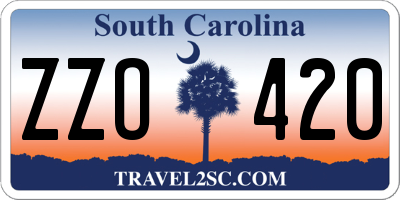 SC license plate ZZO420
