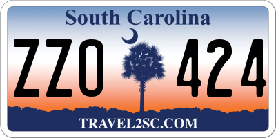 SC license plate ZZO424