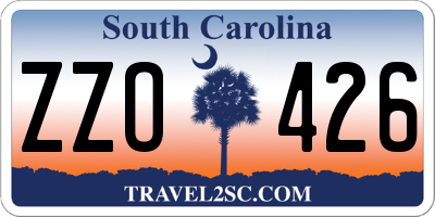 SC license plate ZZO426