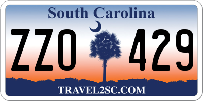 SC license plate ZZO429