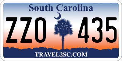 SC license plate ZZO435