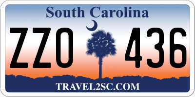 SC license plate ZZO436