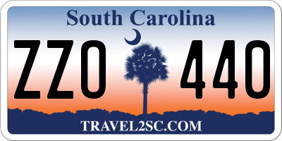 SC license plate ZZO440