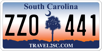 SC license plate ZZO441