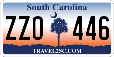 SC license plate ZZO446