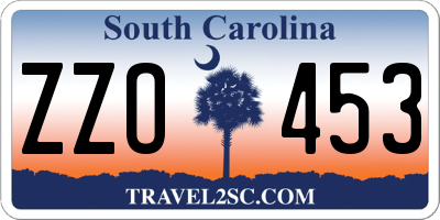 SC license plate ZZO453
